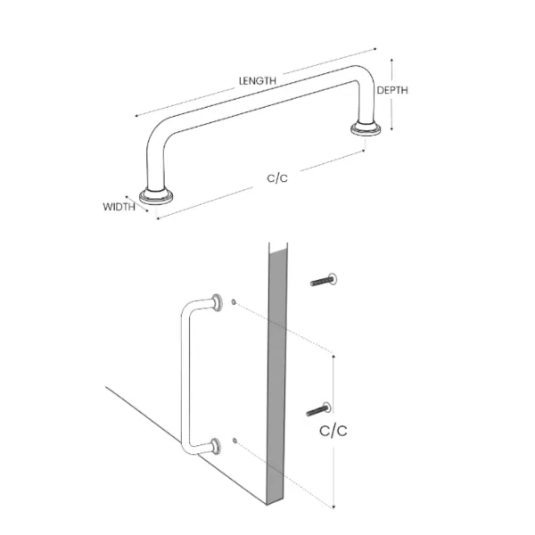 Rankenėlė Arpa CC1178mm, L1200mm, nerūdijantis plienas