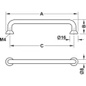 Furniture handle, D handle, zinc alloy