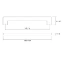 Handle CC96mm L124mm EDGE stainless steel 