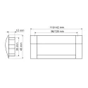 Rankenėlė frezuojama CC128mm, L142mm, aliuminis