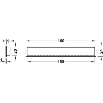 Rankenėlė įfrezuojama 11164 CC155mm, L160mm, matinė balta