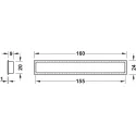 Rankenėlė įfrezuojama 11164 CC155mm, L160mm, matinė juoda
