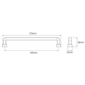 Handle CC160mm L174mm bronze