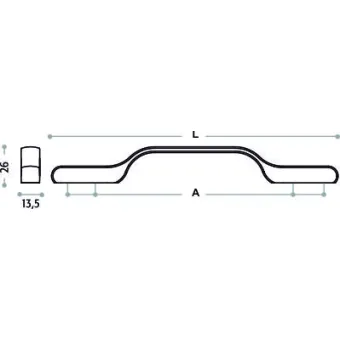 Rankenėlė CC160-192mm, L206mm, chromas