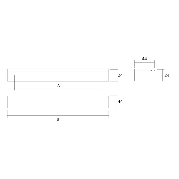 Handle CC96mm L135mm SYNTHESIS white 