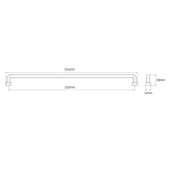 Rankenėlė CC320mm, L334mm, bronza