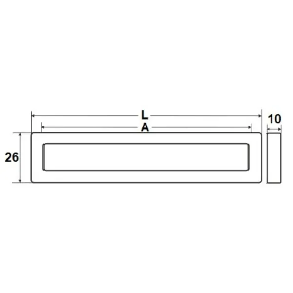 Handle CC160mm L169mm DUAL chrome