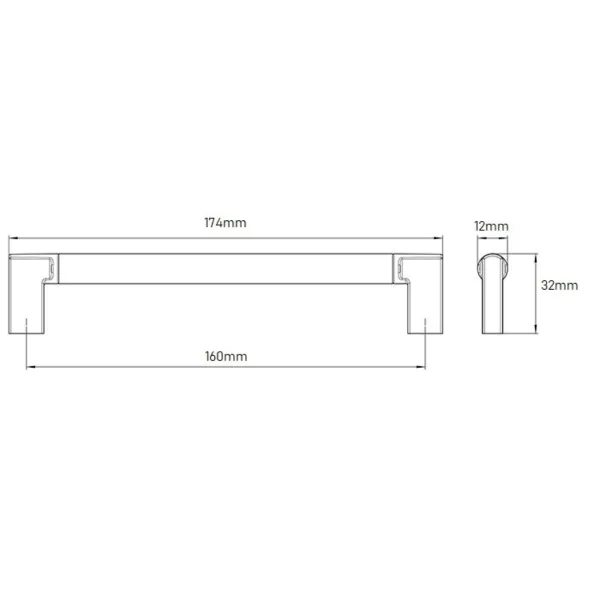 Rankenėlė CC160mm, L174mm, nerūdijantis plienas