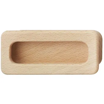 Inset handle, Wood, rectangular 