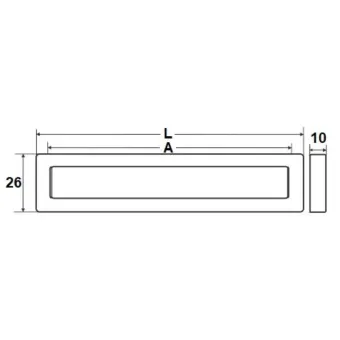 Handle CC16mm L26mm DUAL chrome