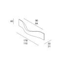 Handle CC96mm L178mm chrome 