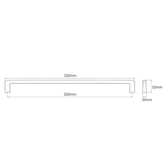 Handle CC320mm L332mm bronze 