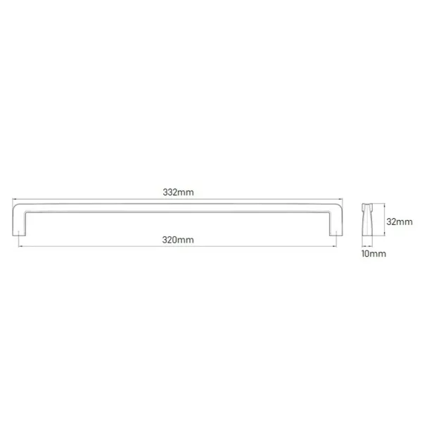 Handle CC320mm L332mm bronze 