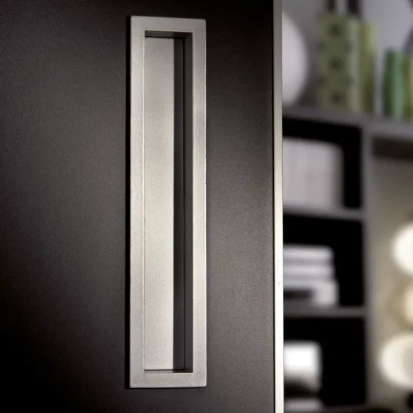 Recessed handle 150x32mm matt chrome 