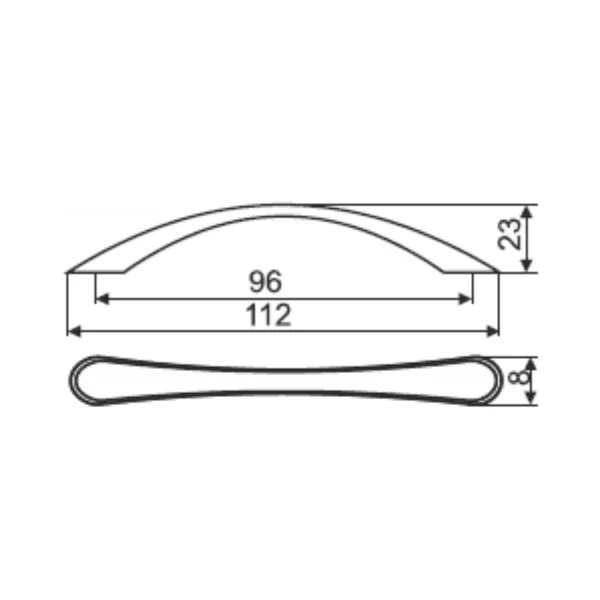 Rankenėlė Z81, CC96mm, L115mm, matinis chromas