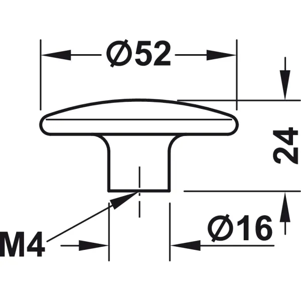 Rankenėlė vaikiška apvali 52x24mm, oranžinė