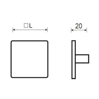 Knob 32x32mm aluminum 