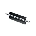 Recessed handle 180x70mm chrome/brown metallic 