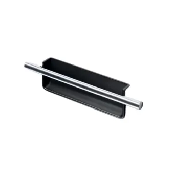 Recessed handle 180x70mm chrome/brown metallic 