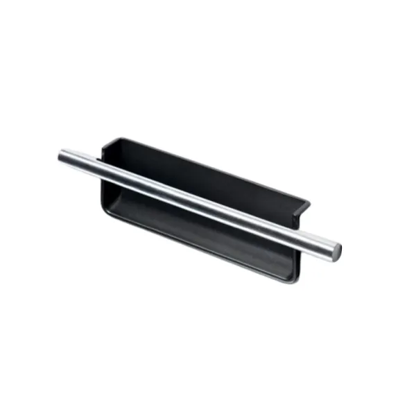 Recessed handle 180x70mm chrome/brown metallic 