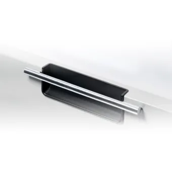 Recessed handle 180x70mm chrome/brown metallic 