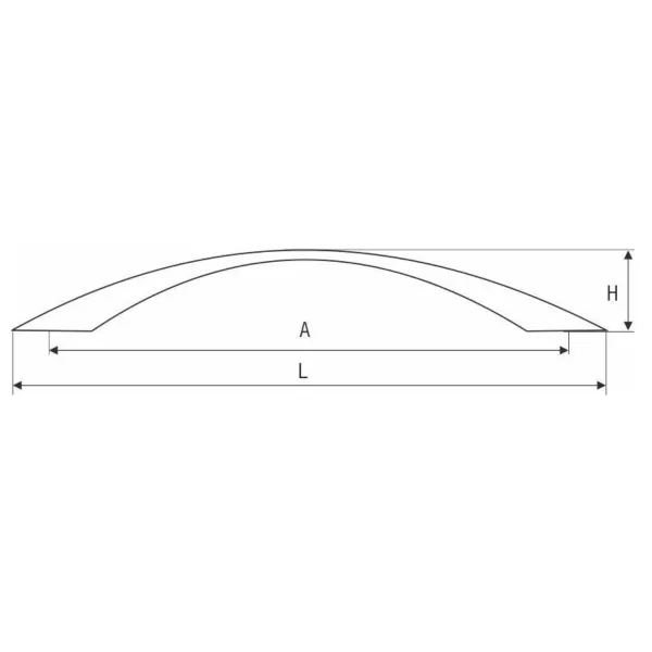 Handle CC128mm L164mm matt chrome