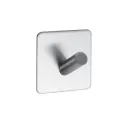 Hook 1 BASE self-adhesive 45x45x30mm brushed stainless steel