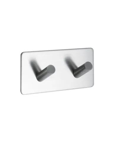 Pakabėlė 2 BASE klijuojama 90x45x30mm, nerūdijančio plieno spalva