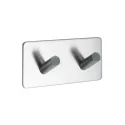 Pakabėlė 2 BASE klijuojama 90x45x30mm, nerūdijančio plieno spalva