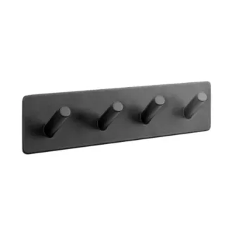 Hook 4 BASE self-adhesive 180x45x30mm matt black