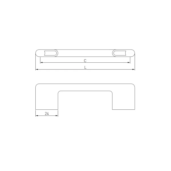 Rankenėlė CAPRI CC128mm, L138mm, matinė juoda