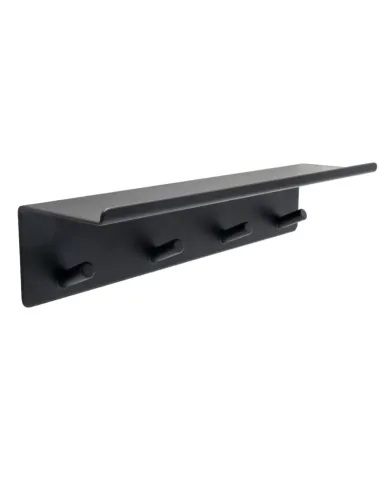 Kabykla su lentynėle 4 BASE klijuojama 300x72x80mm, matinė juoda