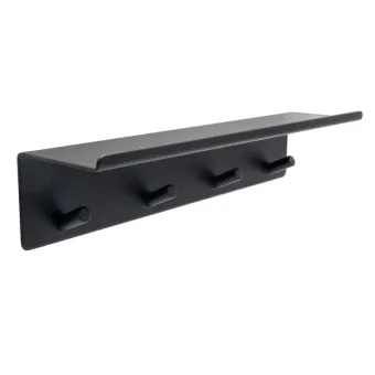 Kabykla su lentynėle 4 BASE klijuojama 300x72x80mm, matinė juoda