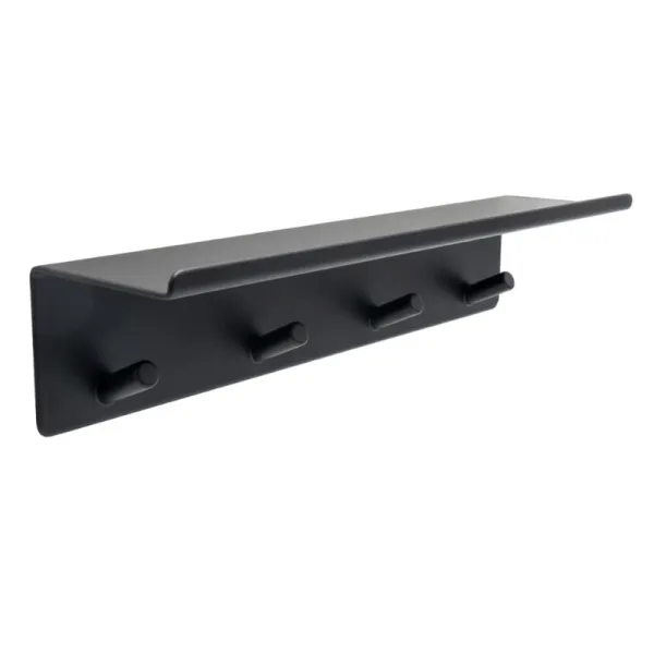 Kabykla su lentynėle 4 BASE klijuojama 300x72x80mm, matinė juoda