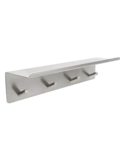 Kabykla su lentynėle 4 BASE klijuojama 300x72x80mm, nerūdijančio plieno spalva