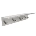 Kabykla su lentynėle 4 BASE klijuojama 300x72x80mm, nerūdijančio plieno spalva