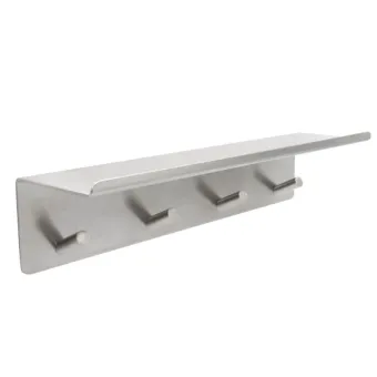 Kabykla su lentynėle 4 BASE klijuojama 300x72x80mm, nerūdijančio plieno spalva