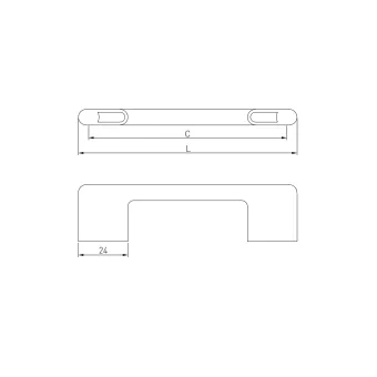 Handle CAPRI CC256mm L266mm matt black 