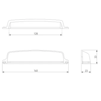 Rankenėlė EVER CC128mm, L160mm, matinė juoda