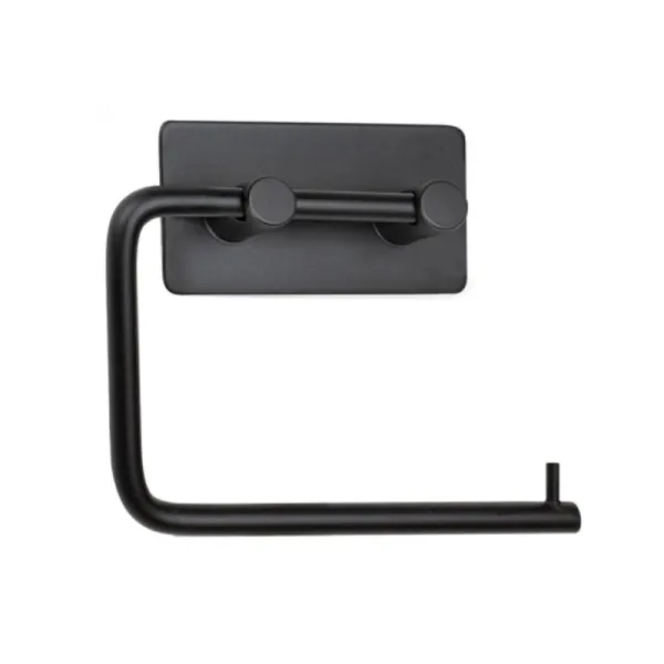 Toilet roll holder BASE self-adhesive 134x106.5x28mm matt black