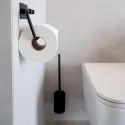 Laikiklis WC popieriui BASE klijuojamas 134x106.5x28 mat.juoda