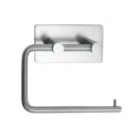 Toilet roll holder BASE self-adhesive 134x106.5x28mm brushed stainless steel