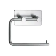 Laikiklis WC popieriui BASE klijuojamas 134x106.5x28 ner.plienas
