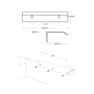 Rankenėlė SLIM 4025 192/232 3 skyl.balta