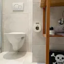 Laikiklis papild.WC popieriui BASE klijuojamas 45x90x115 ner.plienas