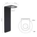 Soap pump holder BASE self-adhesive 152x50x68mm matt black