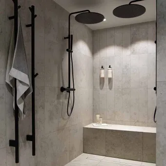 Soap pump holder BASE self-adhesive 152x50x68mm matt black
