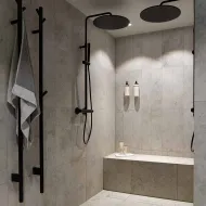 Laikiklis muilo dozatoriui BASE klijuojamas 152x50x68 mat.juoda