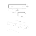 Handle SLIM 4025 CC192mm L232mm, 3 fixing points, black 
