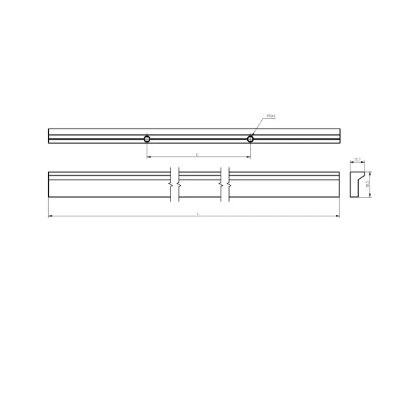 Rankenėlė PILLAR CC320mm, L360mm, šlifuotas auksas